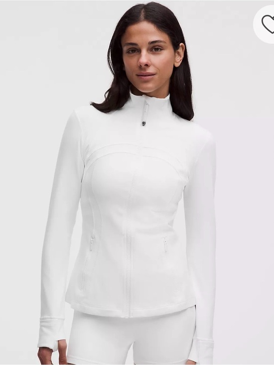 lululemon athletica Jackets & Blazers - lululemon athletica White Full-Zip Athletic Bomber Jacket